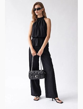 Ensemble blouse halter et pantalon large mixray