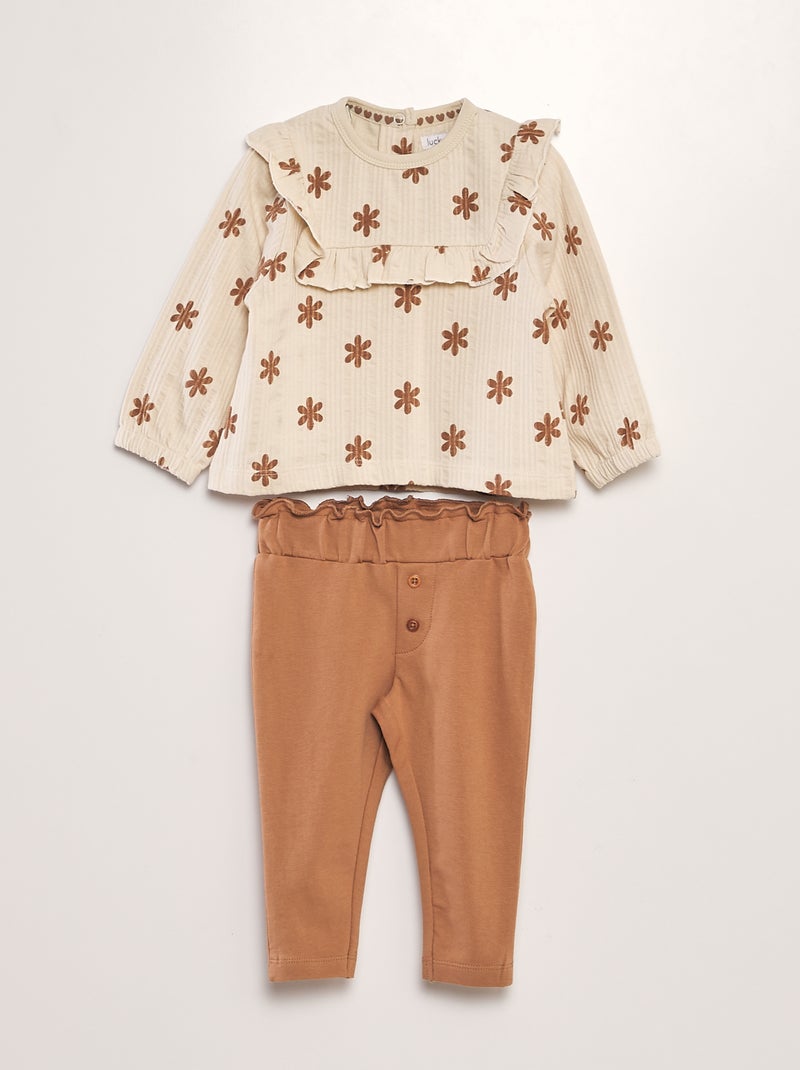 Ensemble blouse + pantalon - 2 pièces Marron - Kiabi