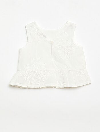 Ensemble blouse + pantalon avec broderies - 2 pièces