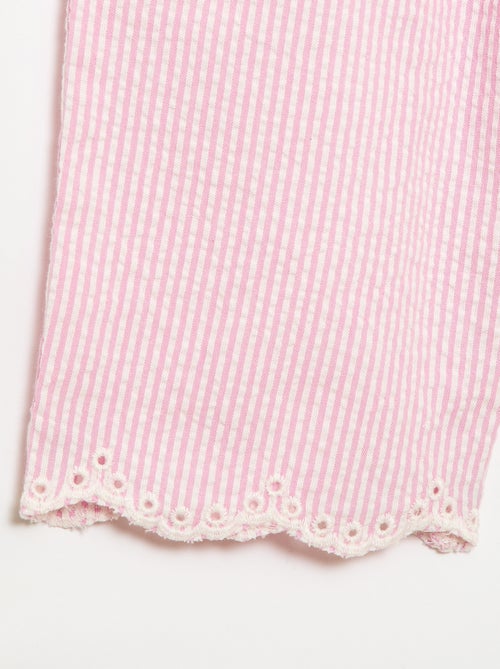 Ensemble blouse + pantalon Vichy -  2 pièces - Kiabi