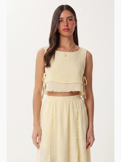 Ensemble blouse sans manches et jupe midi en coton istanbul - Kiabi Ensemble blouse sans manches et jupe midi en coton istanbul - Kiabi
