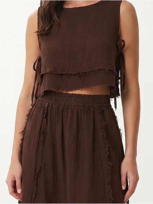 Ensemble blouse sans manches et jupe midi en coton istanbul - Kiabi Ensemble blouse sans manches et jupe midi en coton istanbul - Kiabi