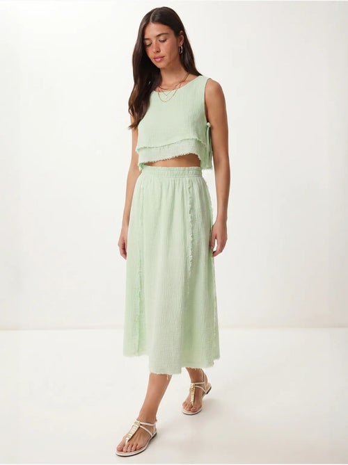 Ensemble blouse sans manches et jupe midi en coton istanbul - Kiabi Ensemble blouse sans manches et jupe midi en coton istanbul - Kiabi