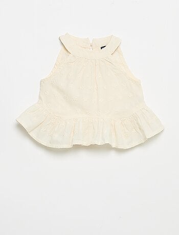 Ensemble blouse sans manches + short