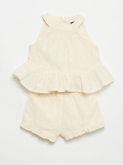 Ensemble blouse sans manches + short - Kiabi Ensemble blouse sans manches + short - Kiabi