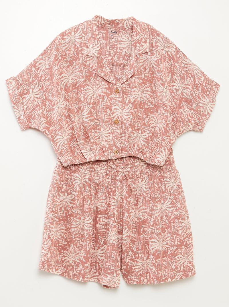 Ensemble blouse + short - 2 pièces ROSE - Kiabi