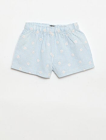 Ensemble blouse + short à motif vichy - 2 pièces