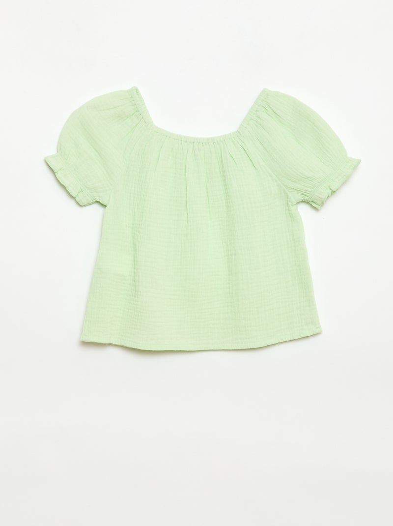 Ensemble blouse + short uni - 2 pièces Vert - Kiabi