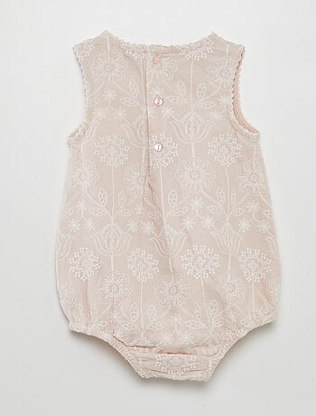Ensemble Barboteuse-chemisette Carabi Vintage Bleu - Taille 18 Mois, Occasion Parfait état