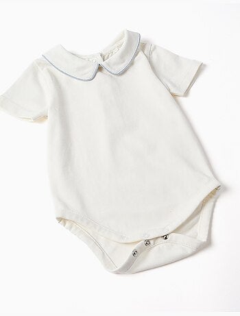 Ensemble body à manches courtes + barboteuse en coton