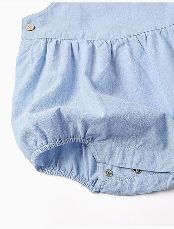 Ensemble body à manches courtes + barboteuse en coton