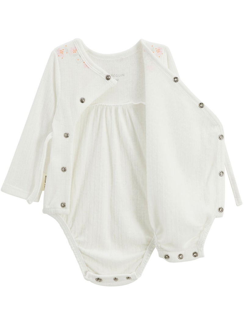 Ensemble body bébé et pantalon en pointelle Badian Ecru - Kiabi
