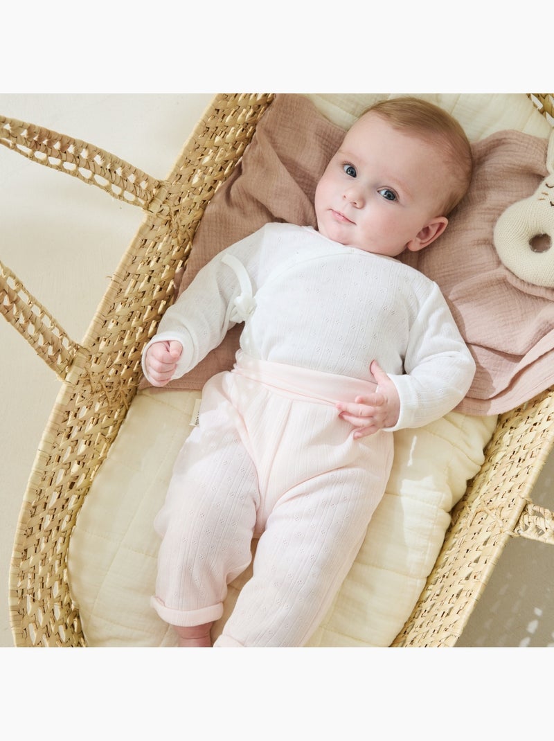 Ensemble body bébé et pantalon en pointelle Badian Ecru - Kiabi