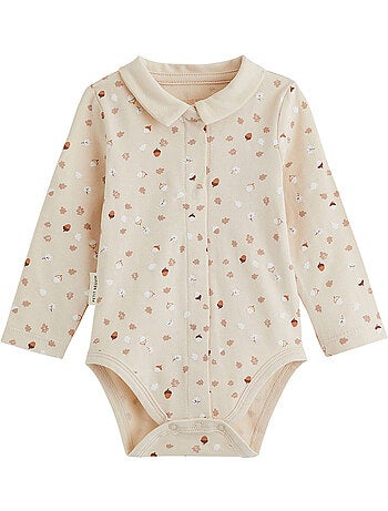 Ensemble body bébé et pantalon matelassé caramel