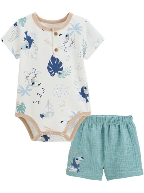 Ensemble body bébé et short en gaze de coton Toucana - Kiabi