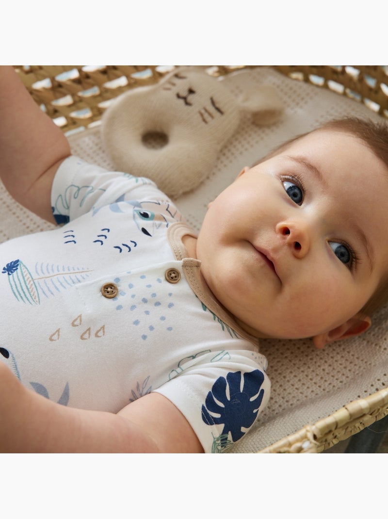 Ensemble body bébé et short en gaze de coton Toucana Bleu - Kiabi