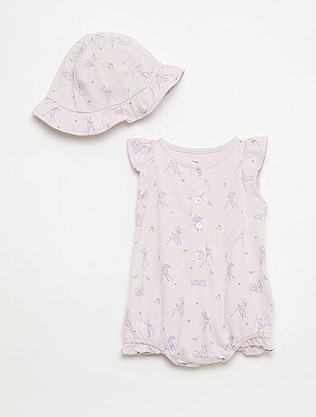 Ensemble body + chapeau 'Bambi' 'Disney' - 2 pièces