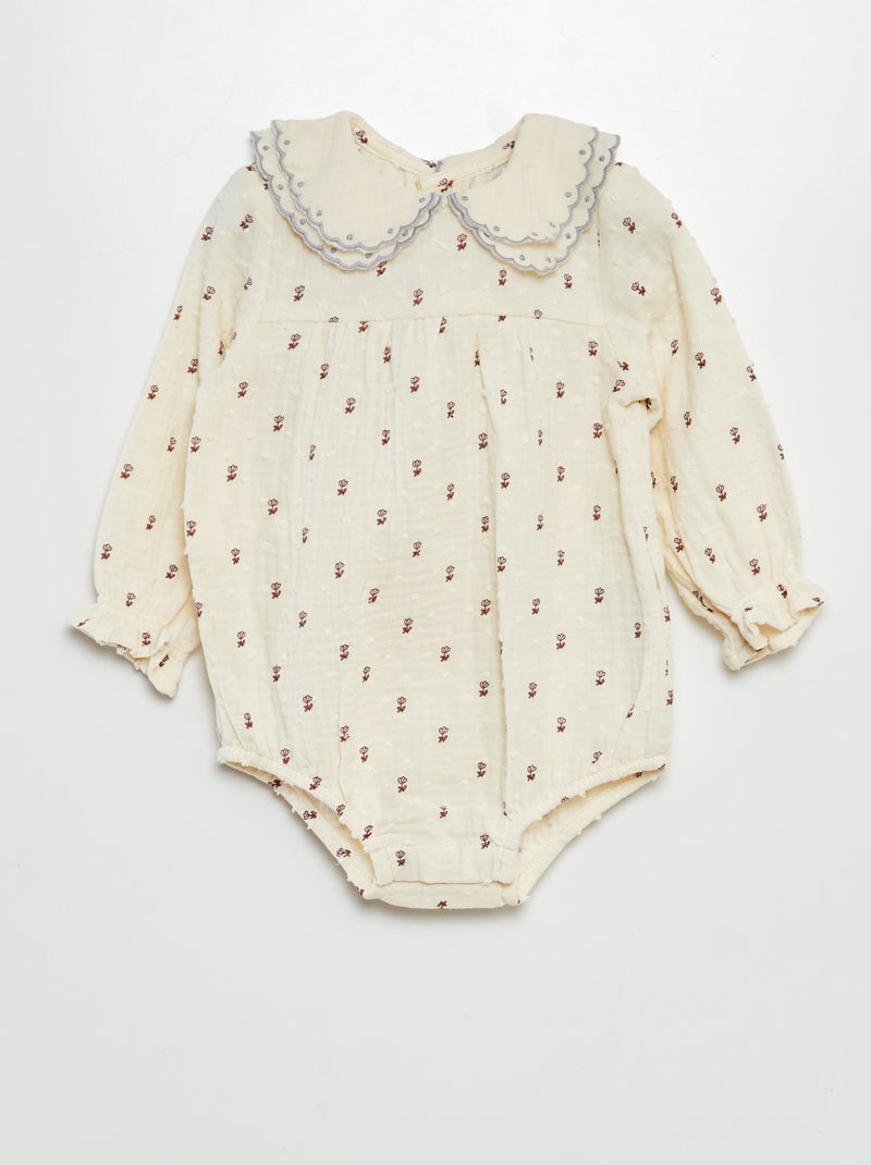 Ensemble body + collants - 2 pièces Blanc - Kiabi