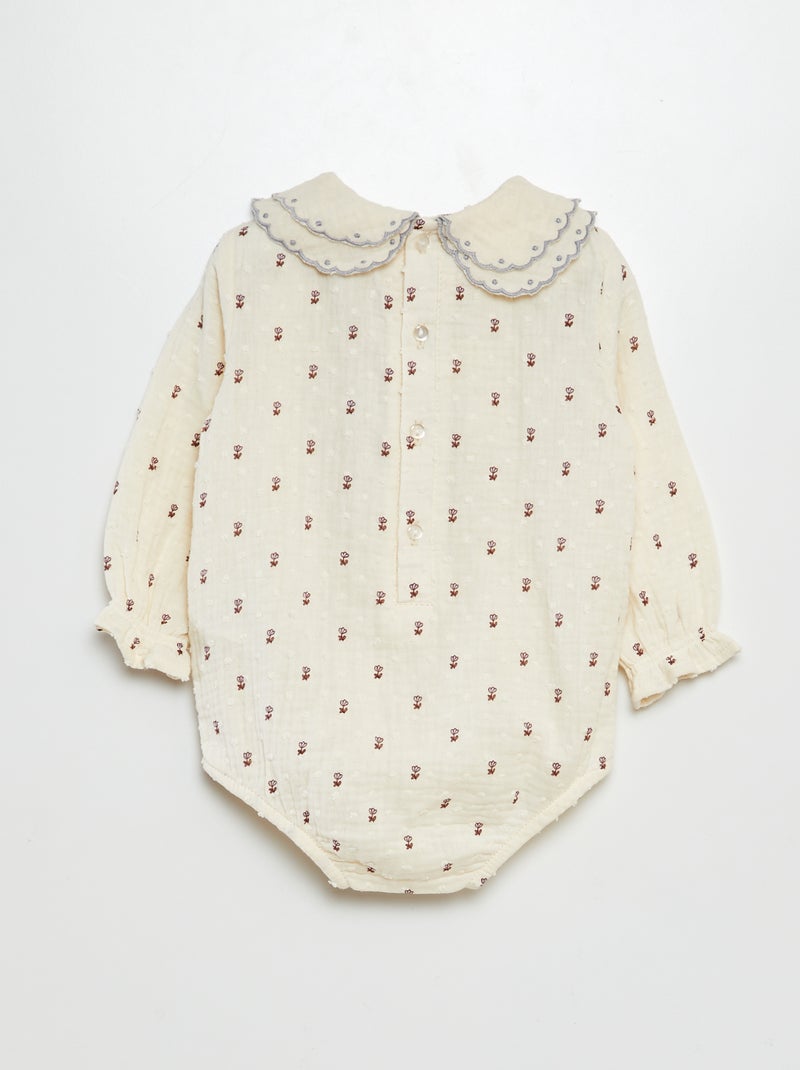 Ensemble body + collants - 2 pièces Blanc - Kiabi