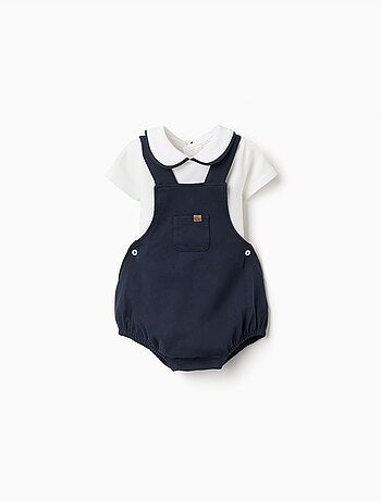 Ensemble body en coton + barboteuse