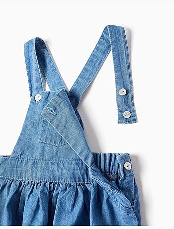 Ensemble body en coton + barboteuse en jean