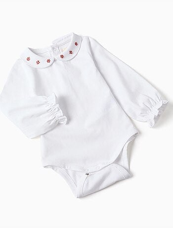 Ensemble body en coton et pantalon en maille