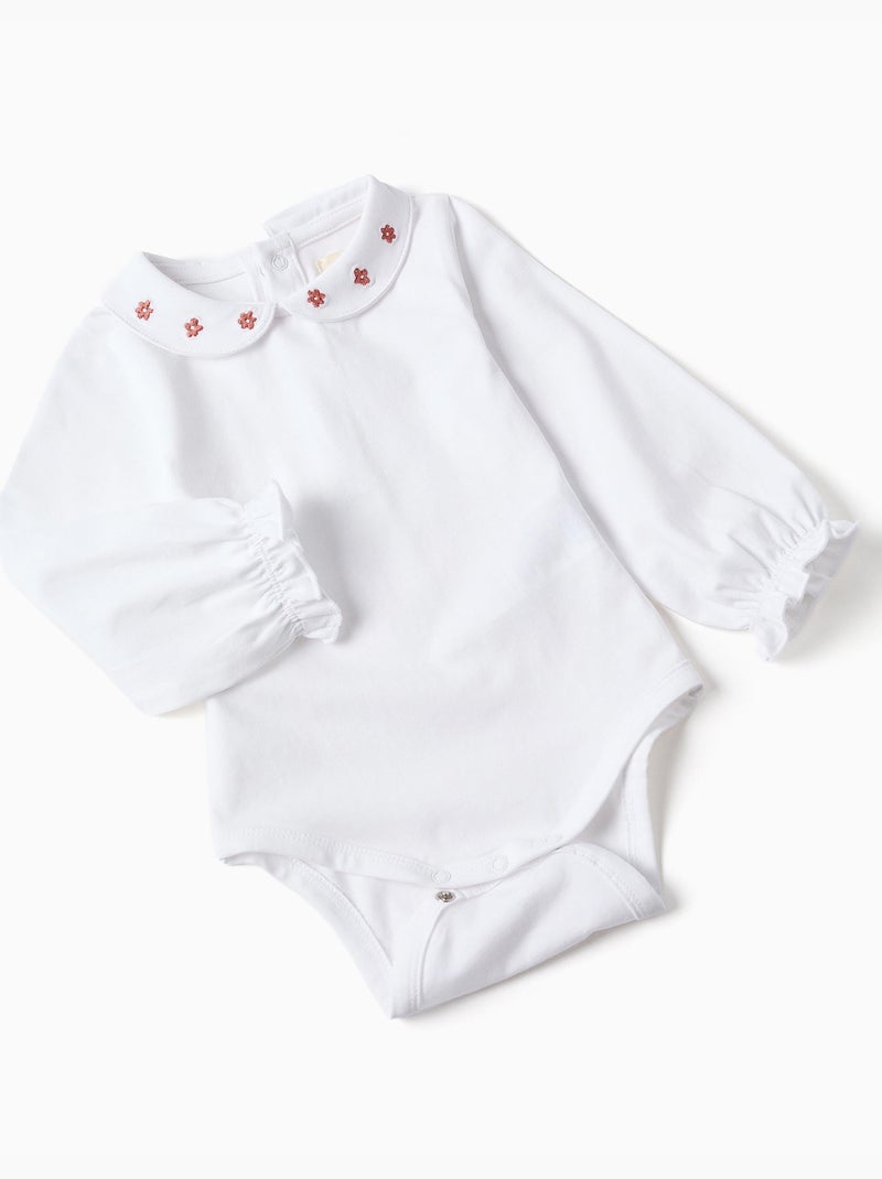 Ensemble body en coton et pantalon en maille Rose - Kiabi