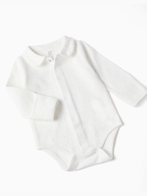 Ensemble body en coton + salopette en velours - Kiabi