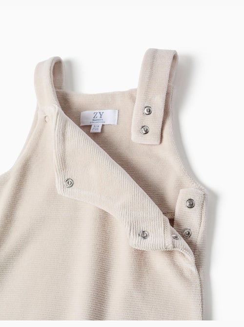 Ensemble body en coton + salopette en velours - Kiabi