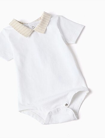 Ensemble body en coton + short à rayures