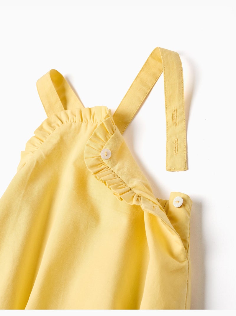 Ensemble body et barboteuse en coton B&S Jaune clair - Kiabi