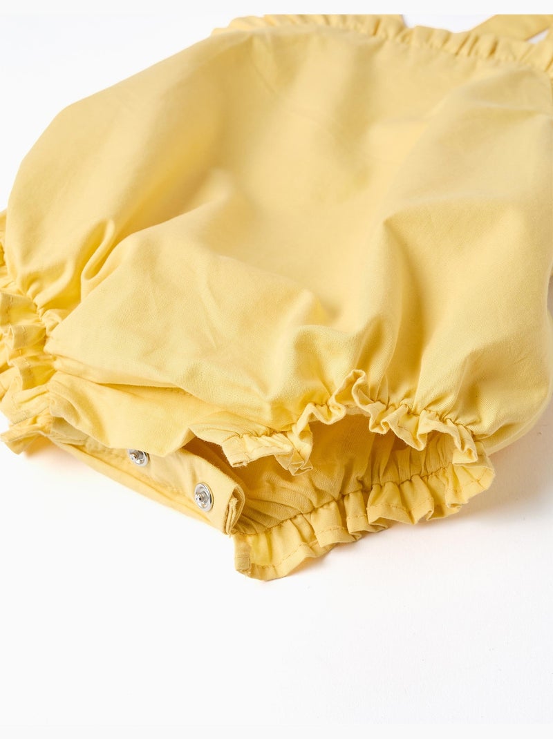 Ensemble body et barboteuse en coton B&S Jaune clair - Kiabi