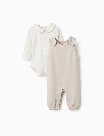 Ensemble body et combinaison en coton