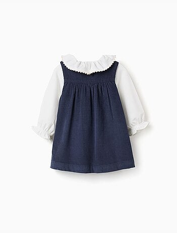 Ensemble body et robe en velours côtelé