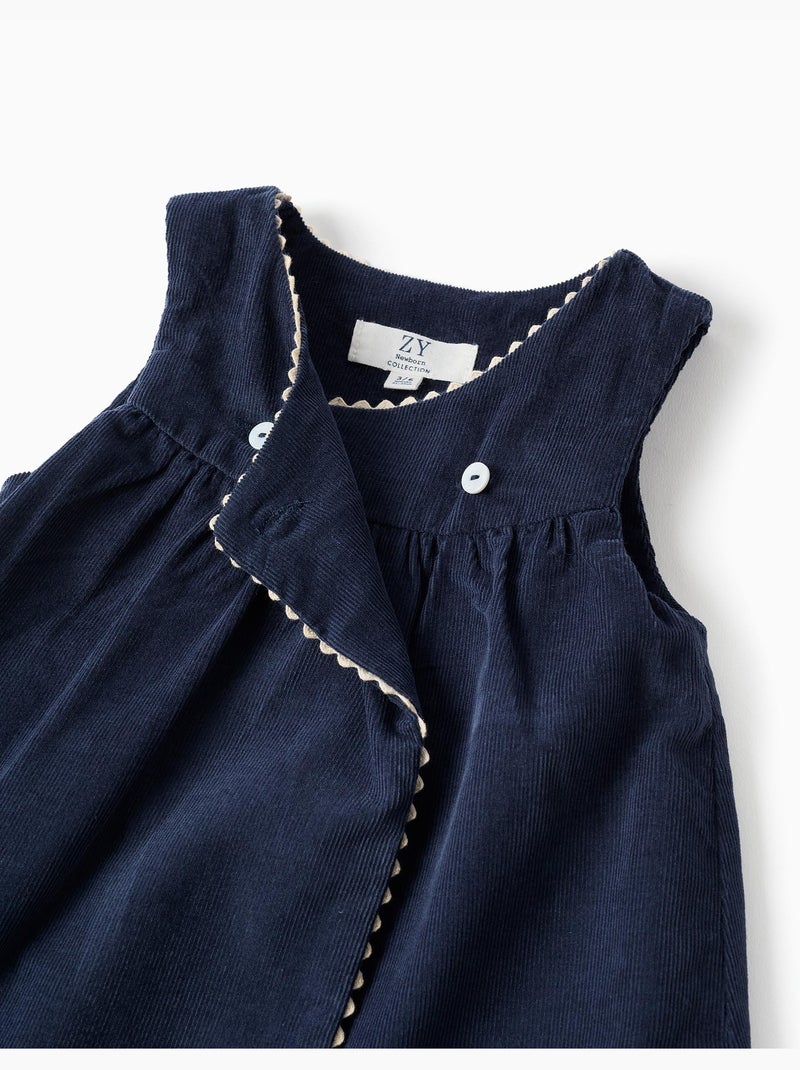Ensemble body et robe en velours côtelé Bleu foncé - Kiabi