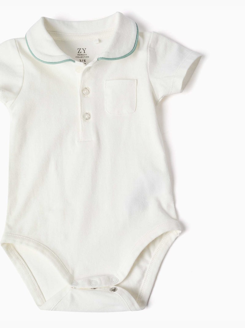 Ensemble body et short en coton Vert clair - Kiabi