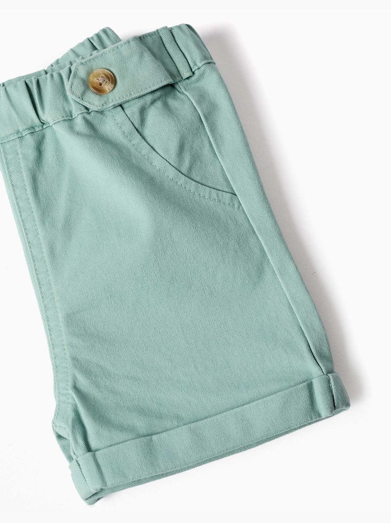 Ensemble body et short en coton Vert clair - Kiabi
