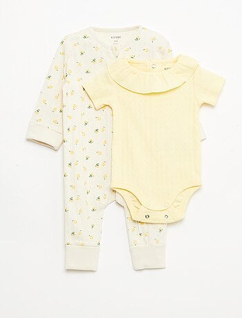 Ensemble body évolutif + dors bien en maille côtelée