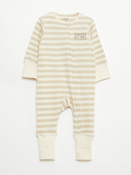 Ensemble body évolutif + dors bien en maille côtelée - Kiabi