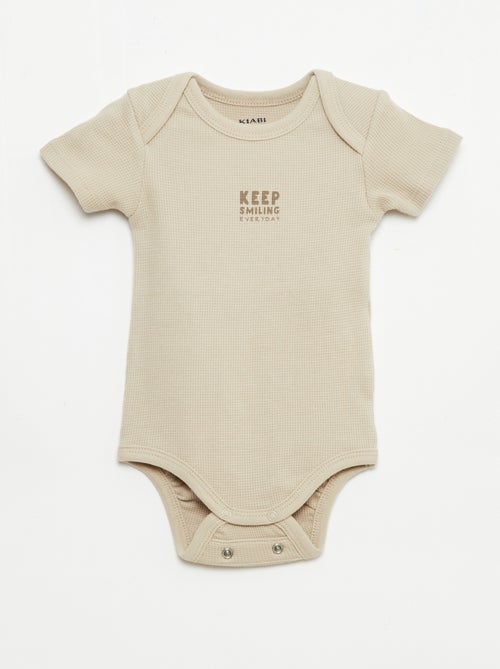Ensemble body évolutif + dors bien en maille côtelée - Kiabi
