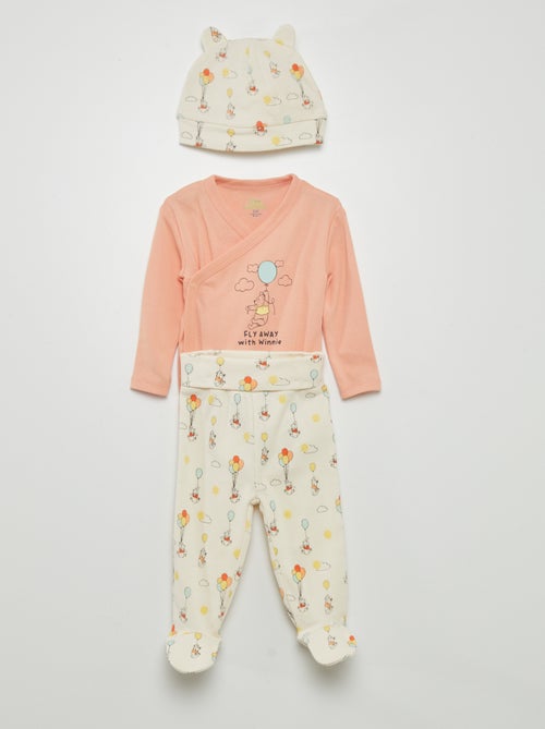 Ensemble body + legging avec pieds + bonnet 'Disney' - Kiabi