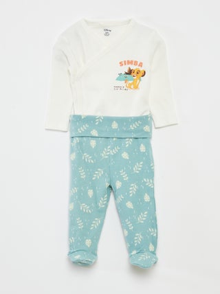 Ensemble body + legging avec pieds 'Simba'