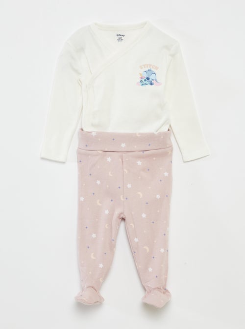 Ensemble body + legging avec pieds 'Stitch' - Kiabi