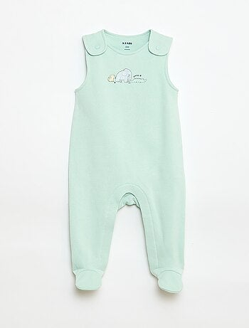 Ensemble body manches longues + salopette avec pieds