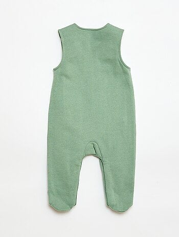 Ensemble body manches longues + salopette avec pieds