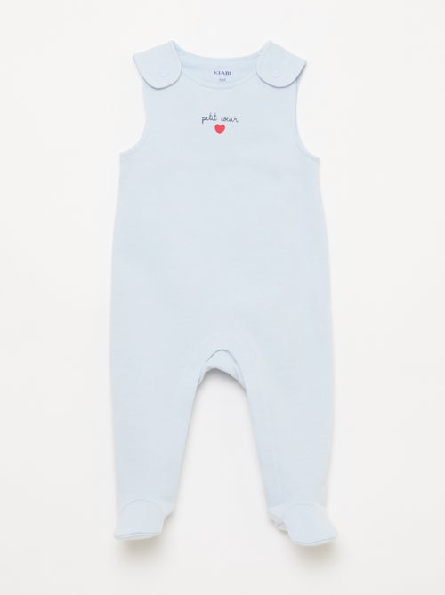 Ensemble body manches longues + salopette avec pieds - Kiabi Ensemble body manches longues + salopette avec pieds - Kiabi