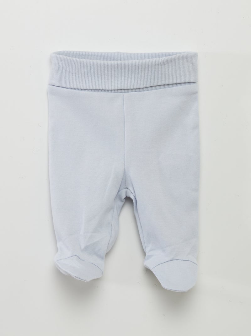 Ensemble body + pantalon avec pieds + bonnet Bleu - Kiabi