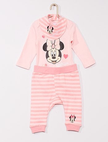 Ensemble body + pantalon + bavoir 'Minnie'