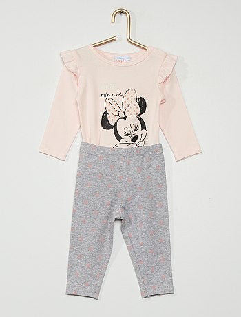 Pyjama 2 Pieces Bebe Fille Gris Kiabi
