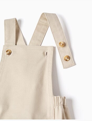 Ensemble body-polo + barboteuse en sergé